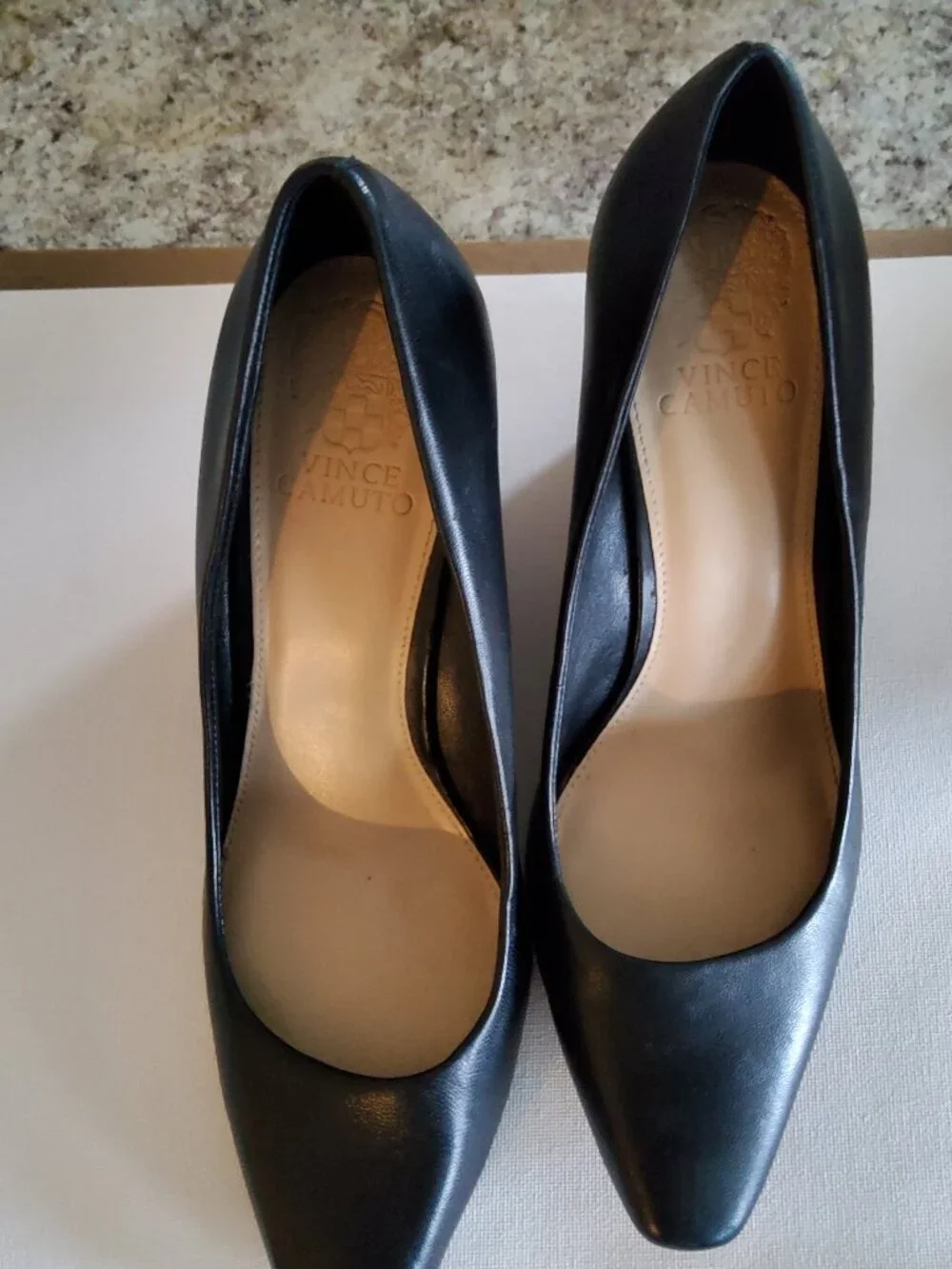 Vince Camuto Black Wedge Heels size 8.5M heels 3.5 inches